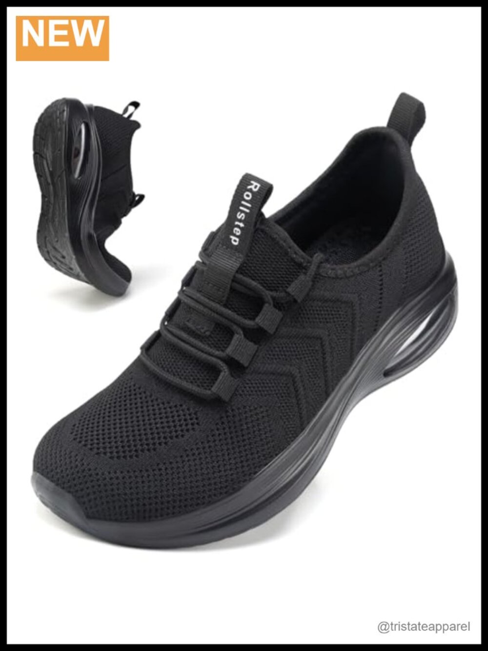 Wide Toe Box Sneakers Air Cushion Arch Support Slip On Running Shoes